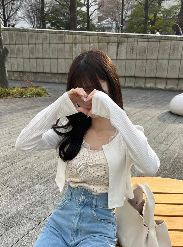 レース花柄リブキャミソール[ze888] | レディースファッション通販の