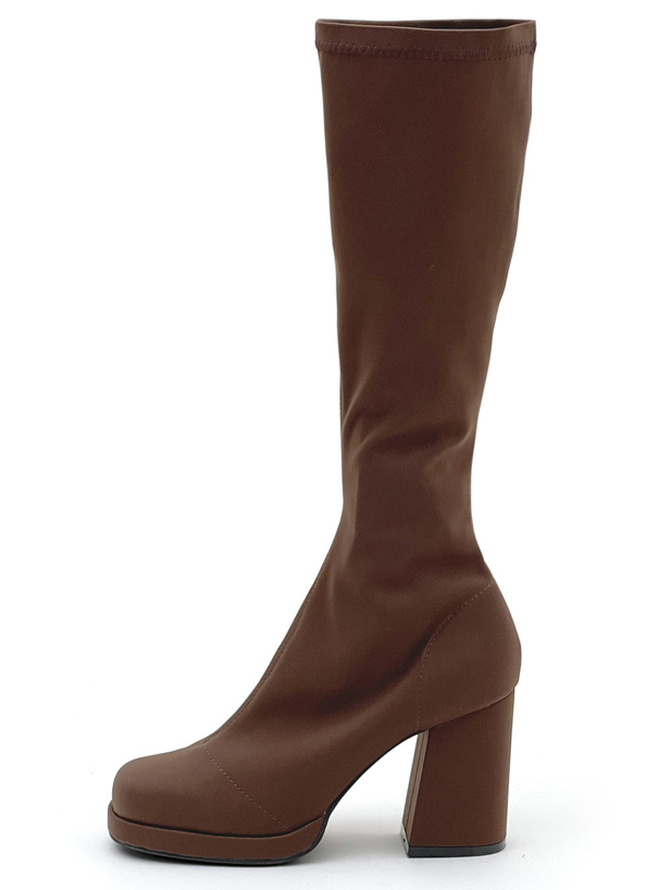 ウルトラストレッチチャンキーヒールロングブーツ[zr1186