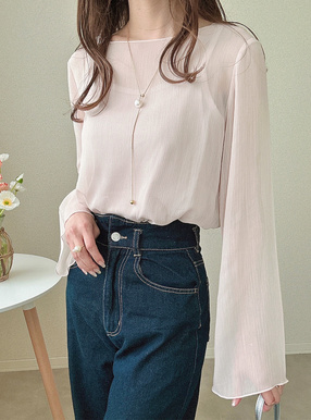 キャミソール付き楊柳シアートップス[fo1257] | レディース