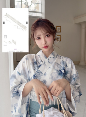 3点セット2Way水彩花柄浴衣セット[fy027] | レディースファッション