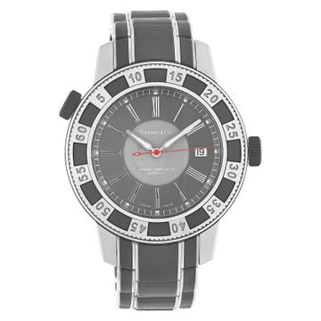 Pre-owned Tiffany & Co. T-57 stainless steel 42mm auto watch