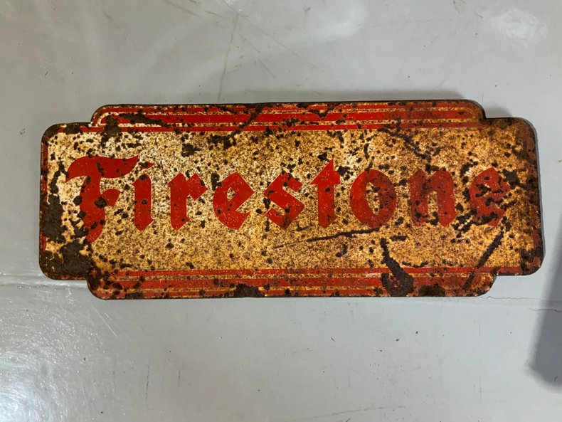 Exide ヴィンテージサイン firestone Mobil Antique Vintage Old Style