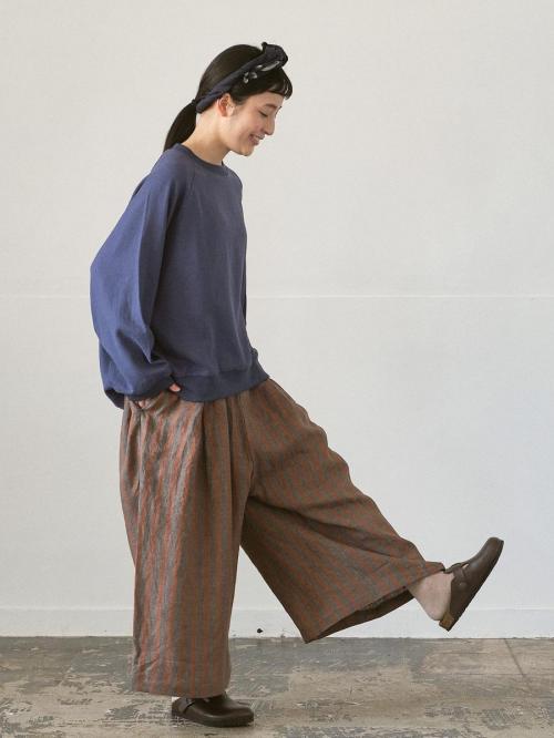 ガウチョパンツ リネンストライプ | パンツフルレングス | 【公式】D*g