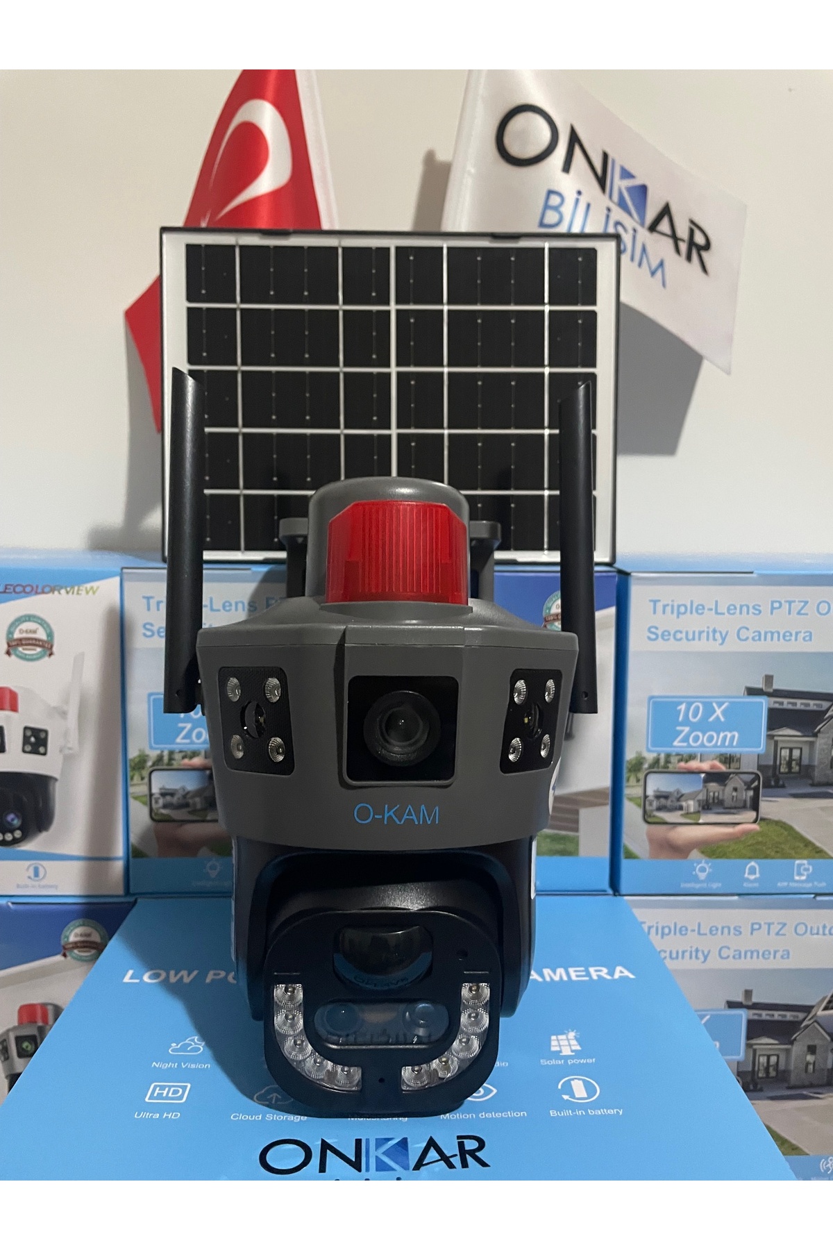 Onkar Bilişim Okam 6021 9MP Wifi Solar Kablosuz Güneş Enerjili