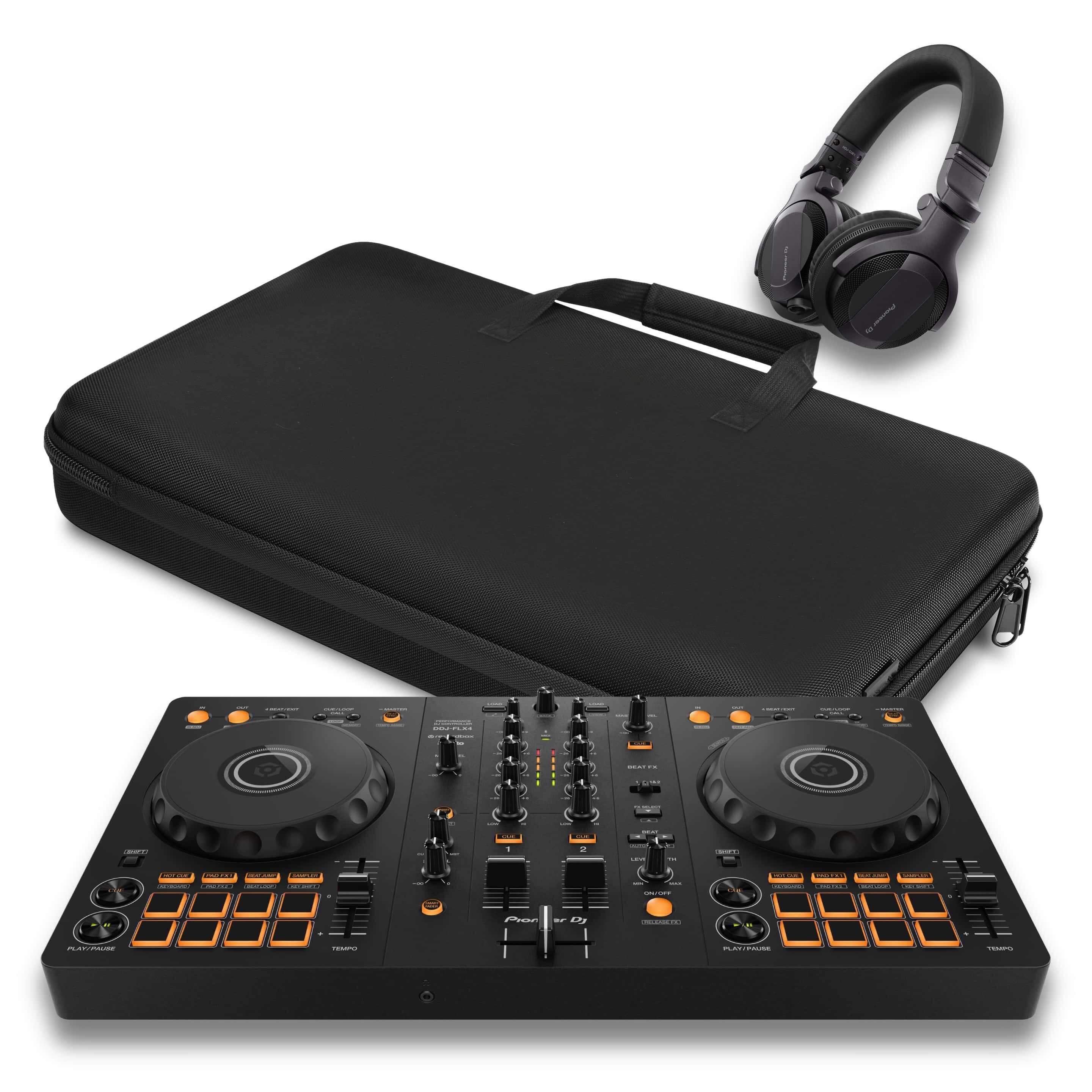 Pioneer DJ DDJ-FLX4 & HDJ-CUE1 Bundle