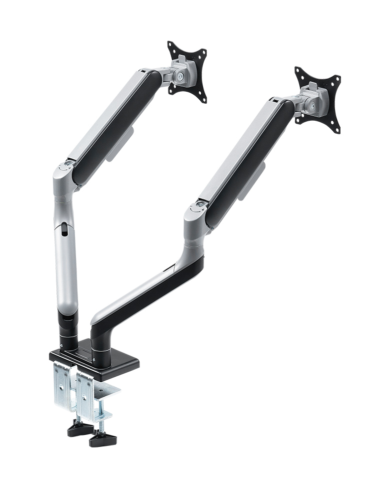 デュアルモニターアーム｜43インチ・クランプ・上下/左右/前後/回転