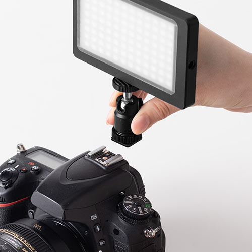 カメラLEDライト(ビデオライト・三脚対応・明るさ調節・色温度調節