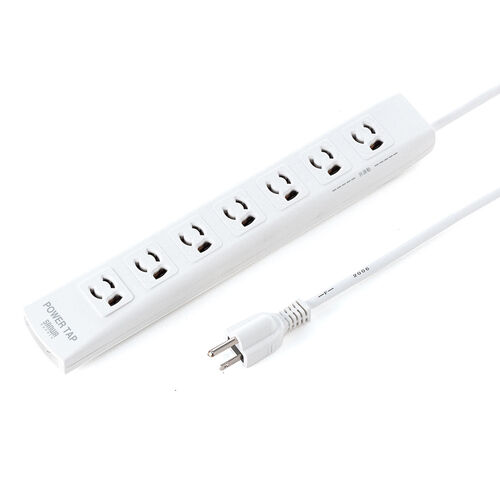 電源タップ 7個口 3m｜マグネット固定・一括スイッチ・雷ガード・3Pプラグ