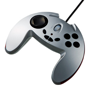 サンワサプライ】USBゲームパッド（シルバー） 連射機能、スロットル