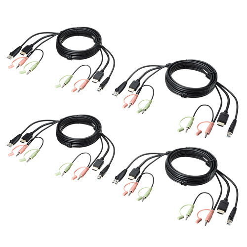 パソコン自動切替器(HDMIディスプレイ対応・4:1) SW-KVM4HHC