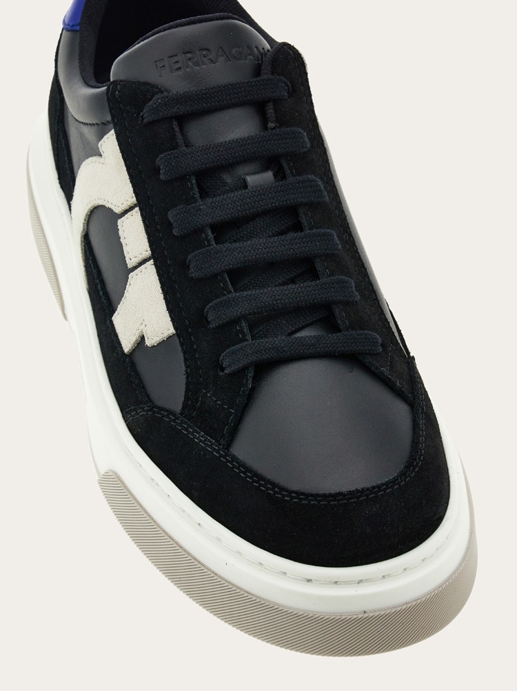 Low-top sneaker with Gancini detail - Men | Ferragamo