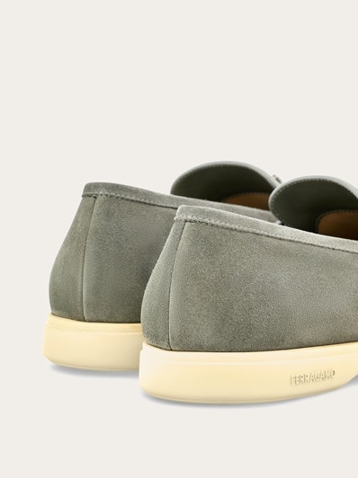 Casual loafer with Gancini ornament - Men | Ferragamo