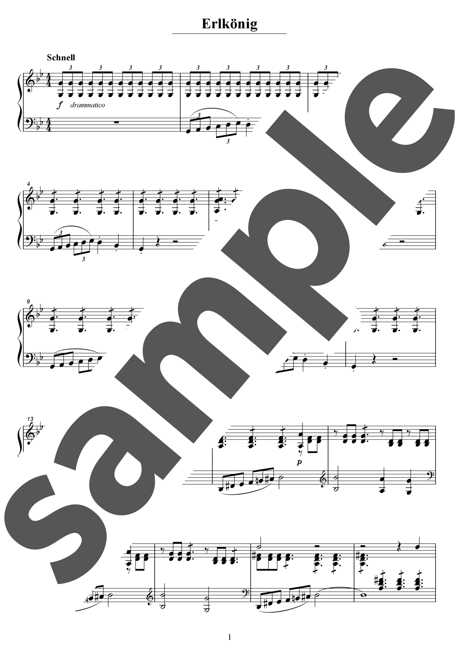 ピアノ楽譜】魔王 / F.Schubert（上級） - 楽譜アプリ フェアリー