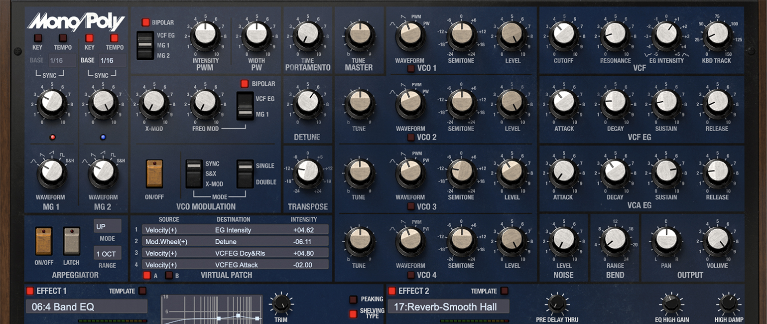 Mono/Poly V2 for Mac/Win - 4VCO SYNTHESIZER | KORG (Japan)