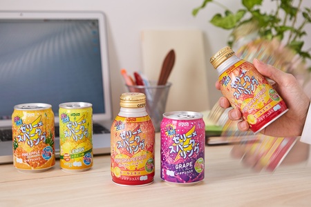 新感覚炭酸飲料 「ぷるっシュ!! ゼリー×スパークリング」4品が登場