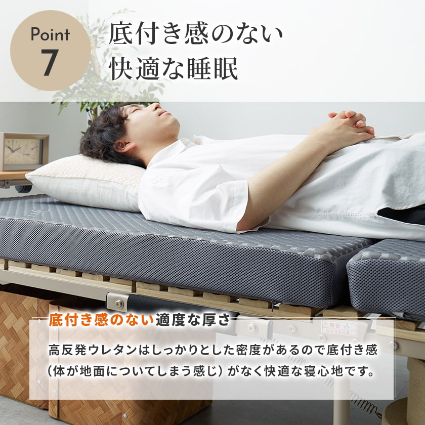 折り畳みベッド用 2つ折りウレタンマットレス シングル ブロック