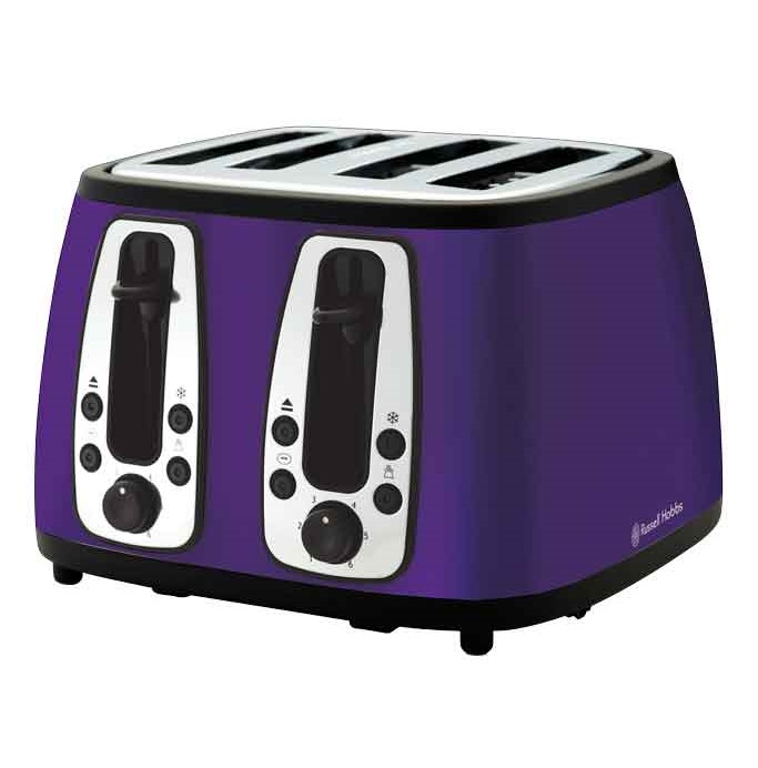 Russell Hobbs Heritage 4 Slice Toaster - Royal Purple