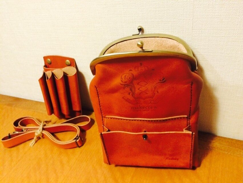 がま口特別仕様キャラメルブラウンシザーケース | iichi 日々の暮らし