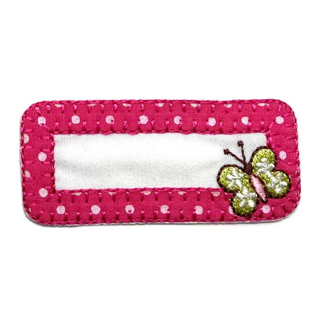 アップリケワッペン ネームタグ蝶々 kr-0126 お名前 名札 バタフライ