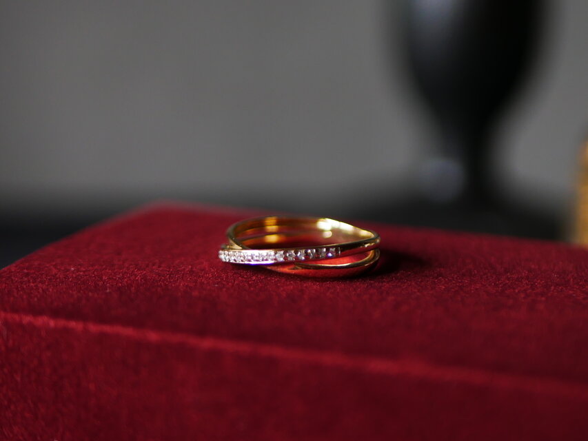 FR-12】ヴィンテージリング K18 ダイヤモンド アンティークのある