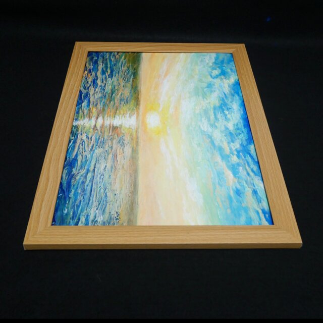 油絵【癒しの朝焼けの海】 | iichi 日々の暮らしを心地よくする