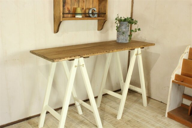 折りたたみテーブル アンティークホワイト 什器にも | iichi 日々の