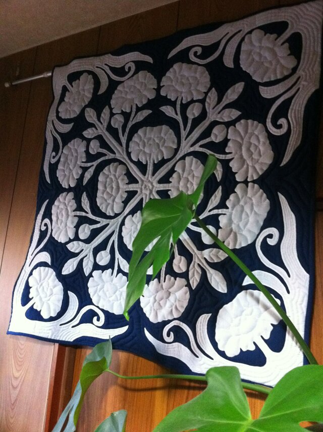 オーダーメイド⭐️ ハワイアンキルトタペストリー 芍薬 | iichi 日々