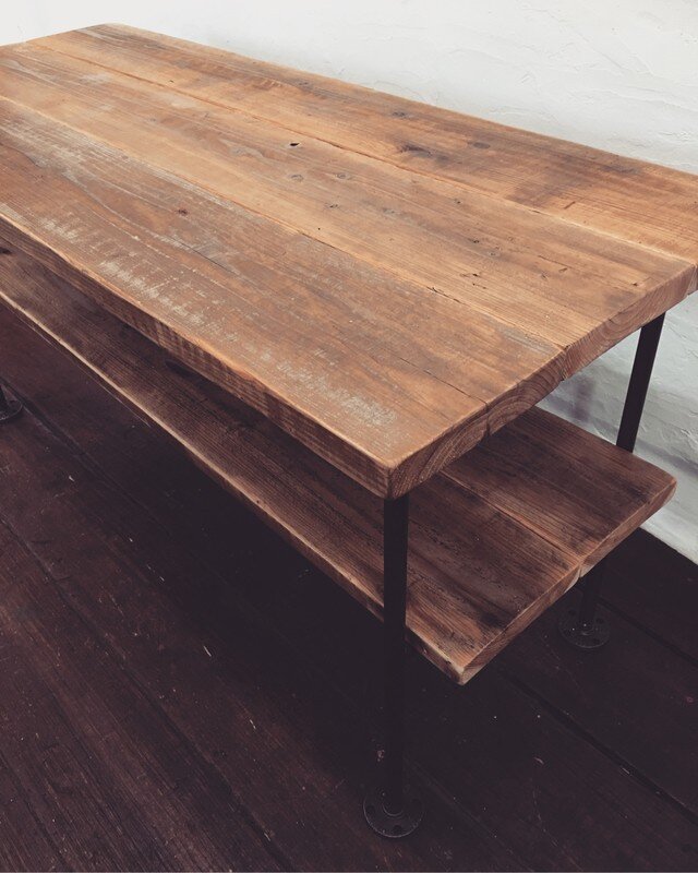 古材 ワークデスク テーブル 作業台 パソコン机 ダイニングテーブル 机