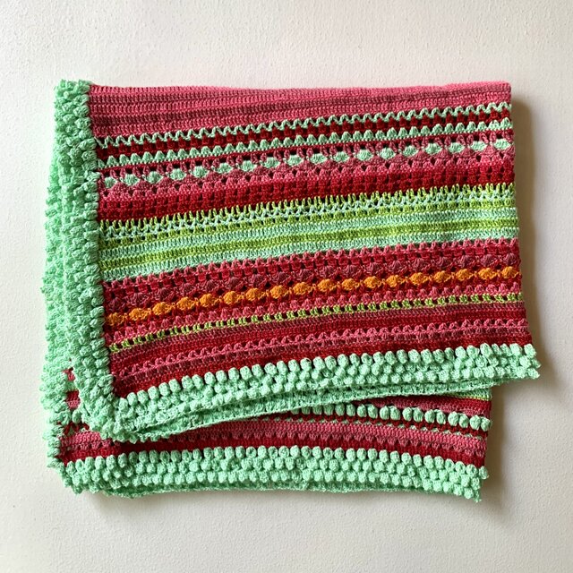 コットン×ポリエステル糸 かぎ針編みのマルチカバー マルチマット ミニ