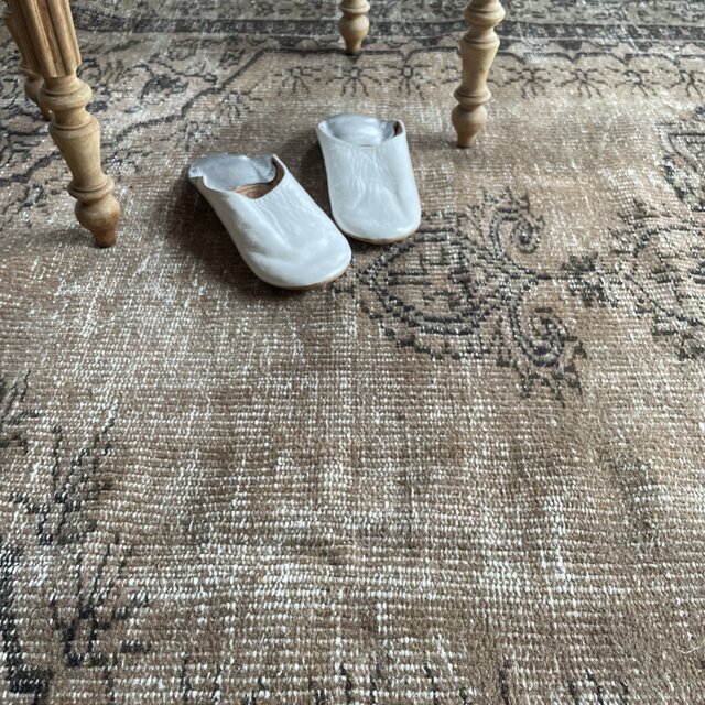 超大判 160.5×271 レア ブラウンオーバーダイ トルコヴィンテージラグ