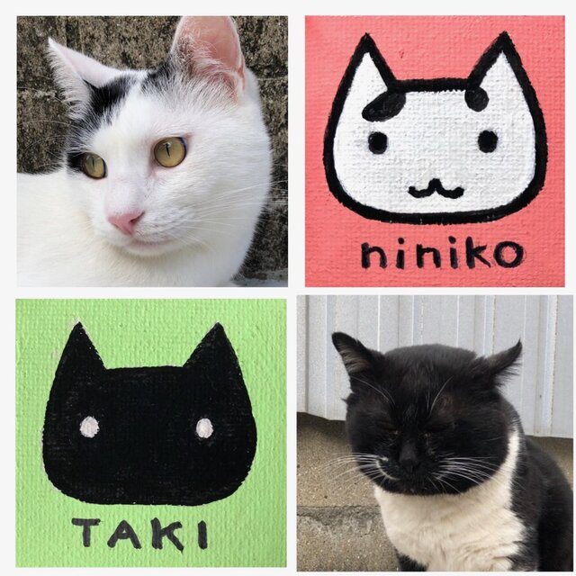 愛猫がキャラクターに！5cmキャンバスの猫ポップアート 「うちの子」が