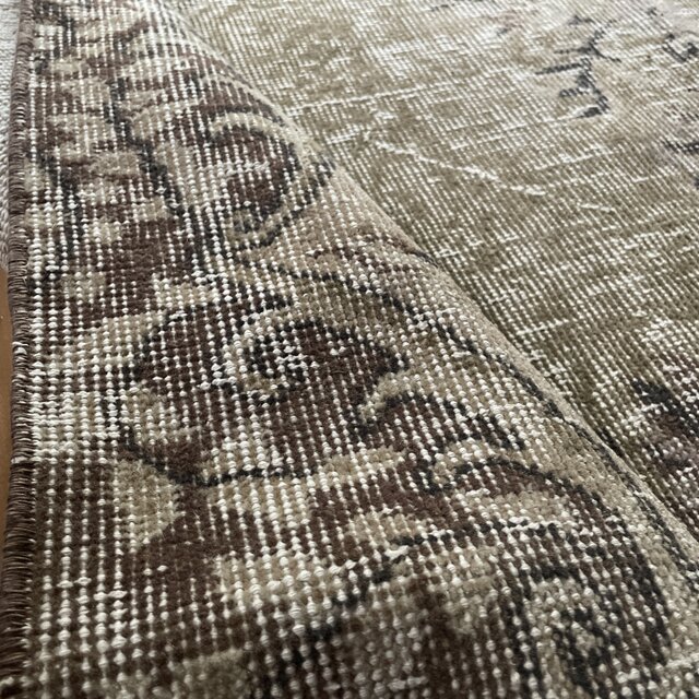 超大判170×292 フローラルメダリオン グレージュ トルコヴィンテージ