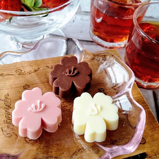 さくらのチョコレート型 シリコンモールド お菓子 手作り プレゼント