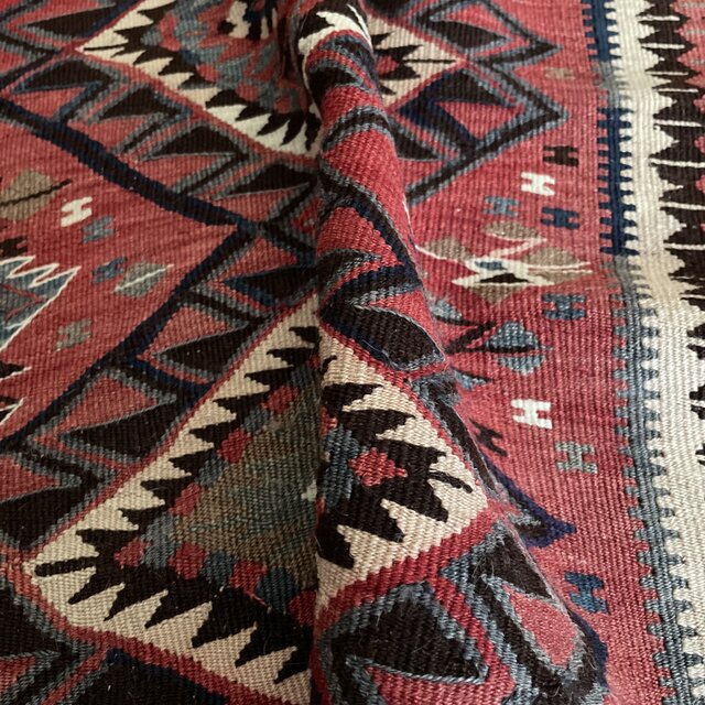 69×92 オールドキリム ウール100% トルコヴィンテージラグ | iichi