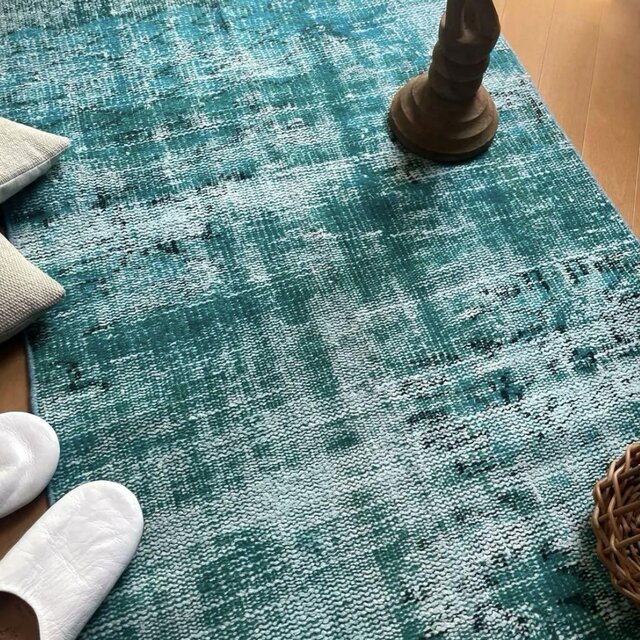 75×157 ターコイズブルーグリーン オーバーダイ トルコヴィンテージ