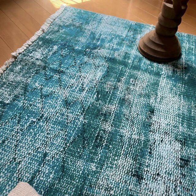 75×157 ターコイズブルーグリーン オーバーダイ トルコヴィンテージ