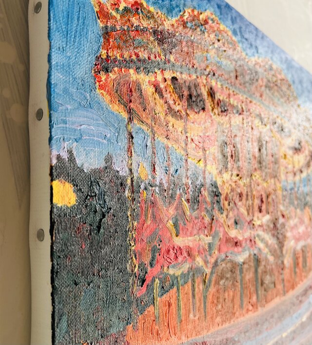 32×41㎝「夜のメリーゴーランド3」原画・油彩画・F6 | iichi 日々の