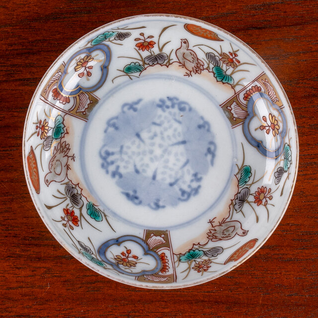 古伊万里 染錦 鶉文四寸皿 明治時代 D75 | iichi 日々の暮らしを