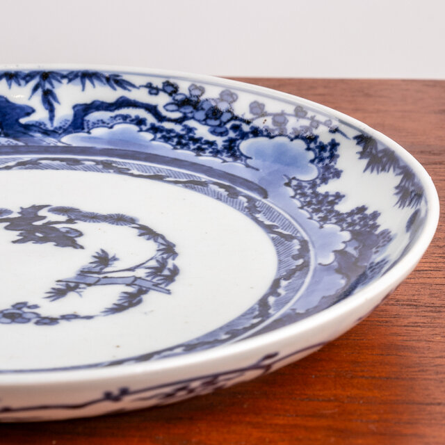 古伊万里 染付松竹梅文七寸皿 江戸後期 E910 | iichi 日々の暮らしを