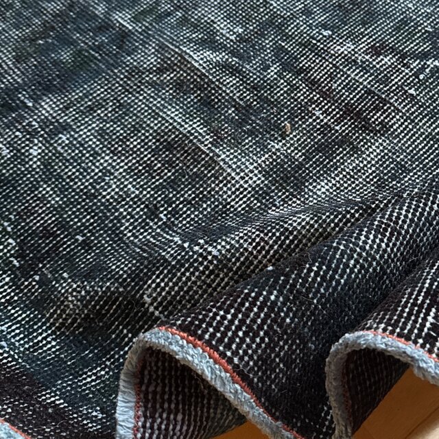 超大判161×261 レア藍色ブルー オーバーダイ トルコヴィンテージラグ