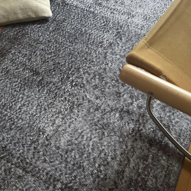 104×207 グレイ×ブラウン オーバーダイ トルコヴィンテージラグ