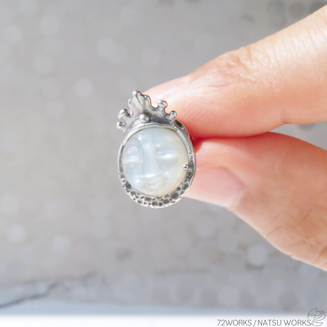 ほぼ未使用 ブルームーンストーン ブローチ172A ブルームーンストーン