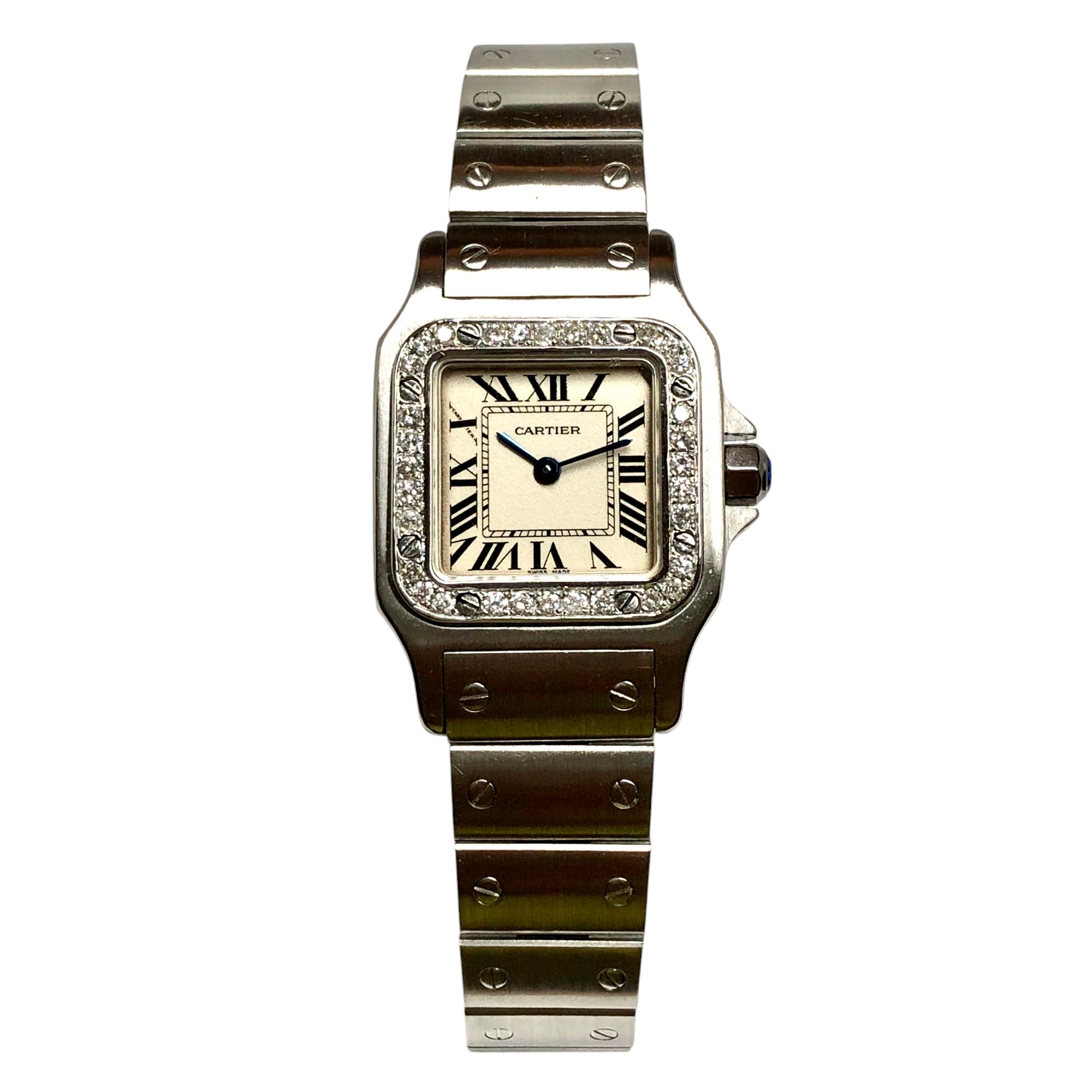 Cartier Santos de Cartier Stainless Steel Diamond Women's Watch