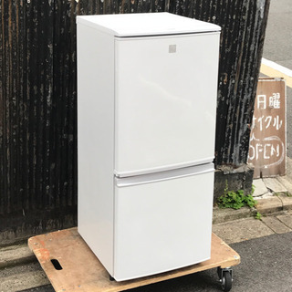 SHARP シャープ 2ドア冷蔵庫 SJ-14E3-KW