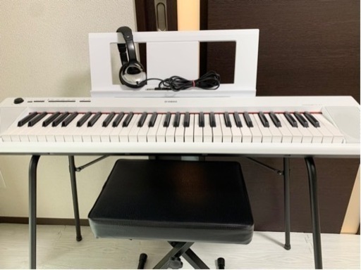 piaggero NP-12 ホワイト 電子ピアノ スタンドとイス付き Amazon