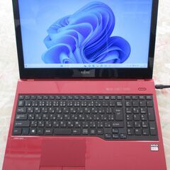 富士通Lifebook FMVA40C1RJ（ルビーレッド）Windows11 AMDデュアルコア