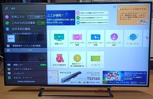 無料配送 REGZA 東芝 レグザ 55型 55J10X 2014年製mini B-CASカード