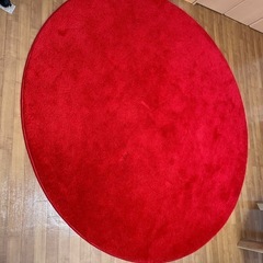 美品】IKEA STOENSE 円形ラグ（赤・195cm）ほぼ新品✨定価19,990円→今