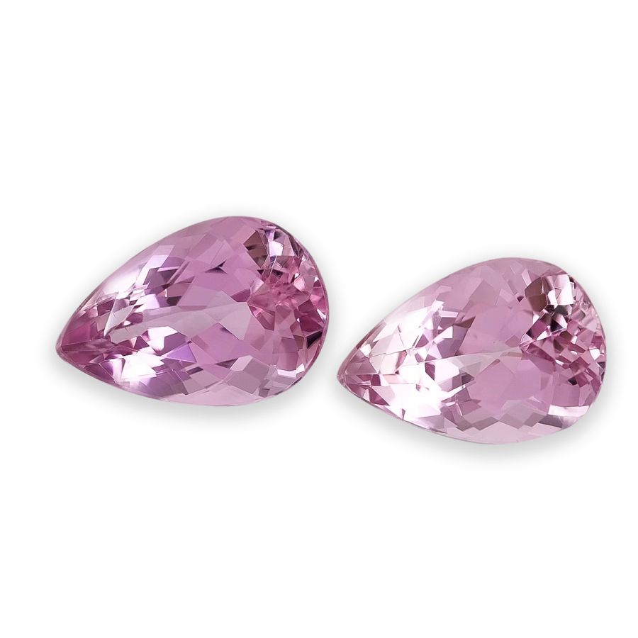 Natural Pink Kunzite Pair Gemstones 9.79 carats | JupiterGem
