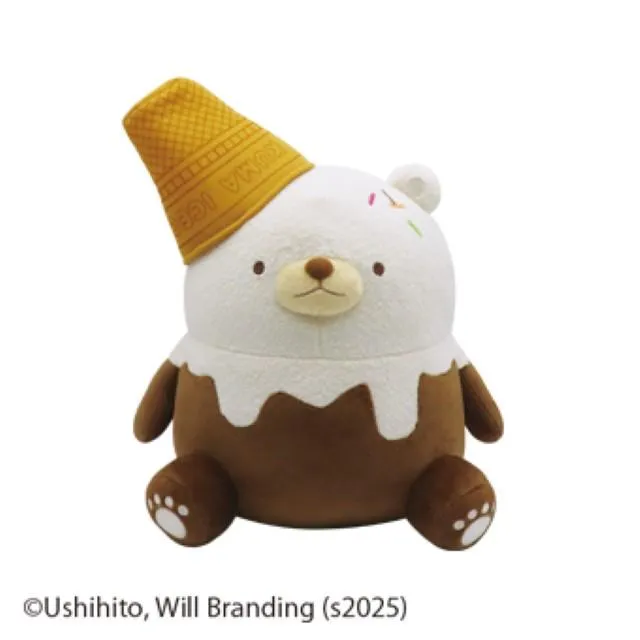 Aバニラ】牛人のアイスクリームくまちゃんBIGぬいぐるみ オンライン